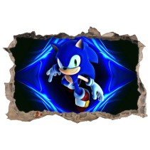 Vinilos y pegatinas agujero pared 3d sonic